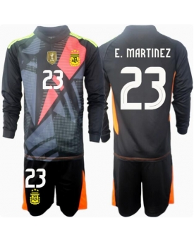 Argentina Emiliano Martinez #23 Portiere Maglia Gara Casa Repliche Copa America 2024 Bambino Maniche Lunghe